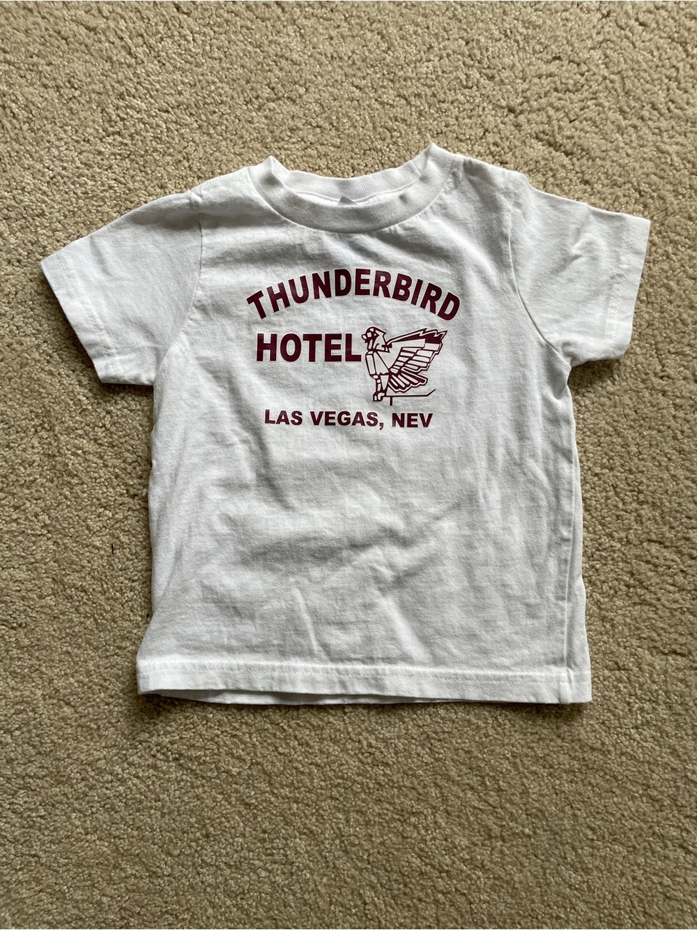 Thunderbird Hotel Las Vegas White Kids Graphic Tee 2T